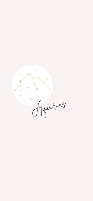 Wallpaper roz pastel cu constelația zodiacală Vărsător — iPhone 12 Pro Fundal