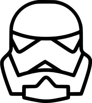 Conturul căștii unui Stormtrooper din Primul Ordin
