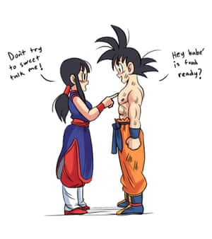 Goku și Chichi — Huawei Mate X7 Fundal