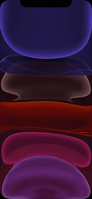 Cool iPhone 11 în culori roșu închis și mov — Abstract iPhone Fundal