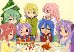 Imagine de fundal cu copii anime Lucky Star — Anime copii Fundal