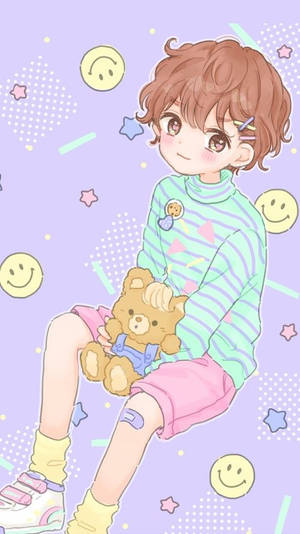 Fundal copii anime pastel — Anime copii Fundal