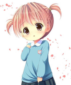 Fundal de ecran cu copil anime cu păr roz — Anime drăguță fată Fundal