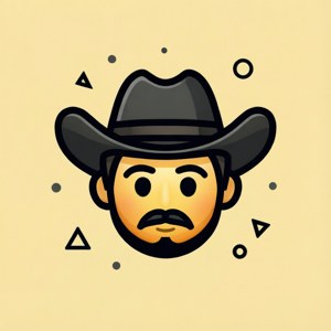 Emoji cowboy simplu pe un fundal pastelat. — Tecno Phantom Fundal