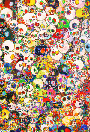 Craniile Takashi Murakami mari 4K — Xiaomi Pad 9 Pro Fundal