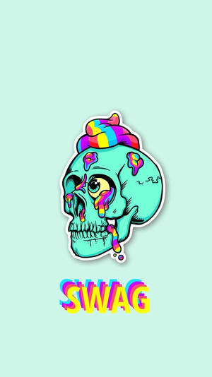 Craniu Albastru Acvamarin Swag — Albastru închis estetic GIF Fundal