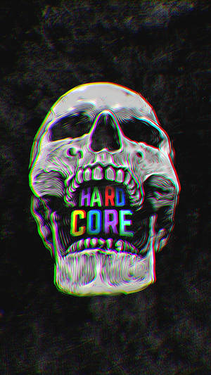 Craniu Hardcore Trippy Estetică — Trippy estetică Fundal