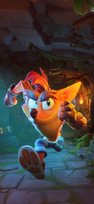 Crash bandicoot aleargă wallpaper — iPhone 17 Pro Max Fundal