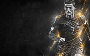 Cristiano Ronaldo pozând pe terenul de fotbal — Cristiano ronaldo Fundal