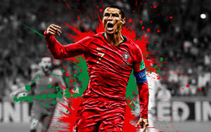 Cristiano Ronaldo Design Cool Roșu și Verde