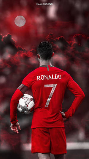 Cristiano Ronaldo Portughez Cool Roșu Estetic