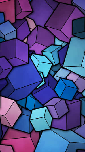 Cub Doodle Colorat 4k Telefon — Artă abstractă Fundal