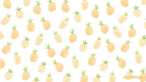Fond de ecran model ananas in arta acuarela — Contrast scăzut Fundal