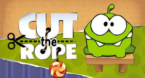 Cut The Rope Joc Broască Kawaii fundal