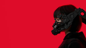 Cyberpunk 4K roșu și negru — Roșu estetic GIF Fundal