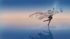 Tapet anime dans ocean calm