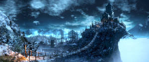 Grafică ultrawide a unei locații de joc în Dark Souls 3, wallpaper. — 3440x1440 Fundal