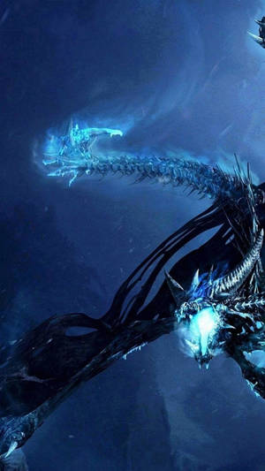 Wallpaper pentru ecran de blocare World of Warcraft, dragon luminescent.