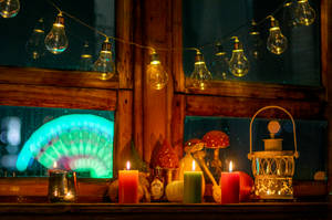 Decoratiuni de Halloween vintage — Atmosferă de Halloween Fundal