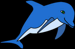 Delfin albastru desen animat