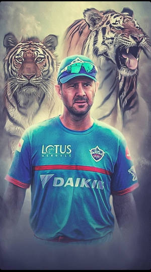 Fond de ecran Delhi Capitals Ricky Ponting — 9:16 Fundal