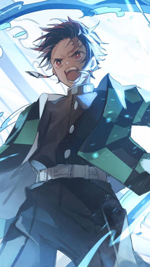 Demon Slayer Telefon Tanjiro — Demon slayer telefon Fundal