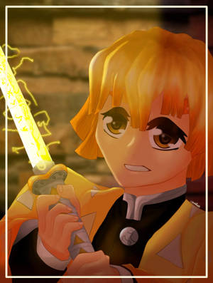 Demon Slayer Zenitsu Speriat — Demon slayer zenitsu Fundal