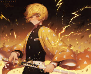 Demon Slayer Zenitsu Nocturn — Demon slayer zenitsu Fundal