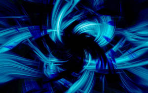 Artă abstractă albastră cu linii de lumină și întuneric, pensule de artă curgătoare.