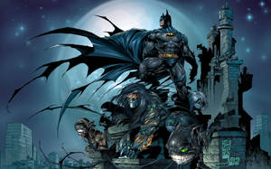 Fundal cu desen din benzile desenate Batman