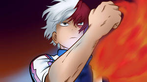 Fond de ecran cu desen drăguț Todokori My Hero Academia — Todoroki drăguț Fundal