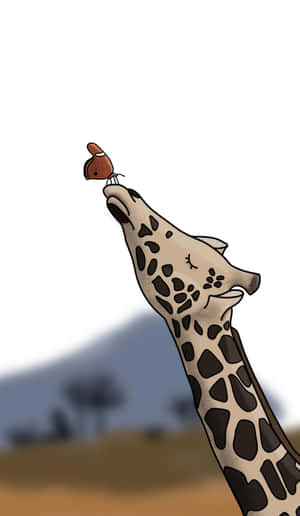 Imagini Drăguțe cu Girafe — Galaxy Tab A11 Fundal