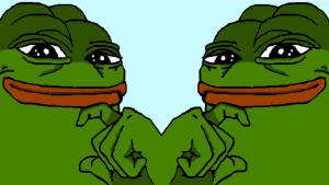Tapet cu Desen Kawaii Broscuta Meme
