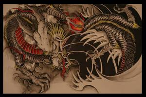 Desen PC cu Dragon Japonez Cool — Dragon japonez Fundal