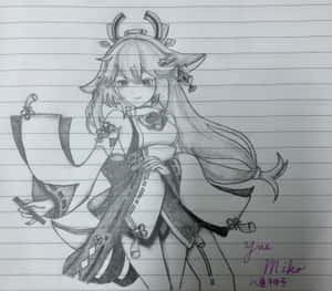 Desen Yae Miko Pfp — Genshin impact GIF Fundal