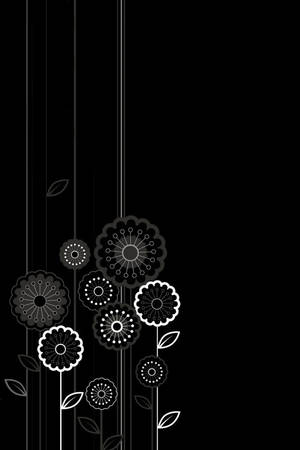 Design Floral Desenat Închis Android
