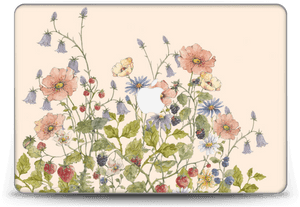 Design floral pentru husa de MacBook