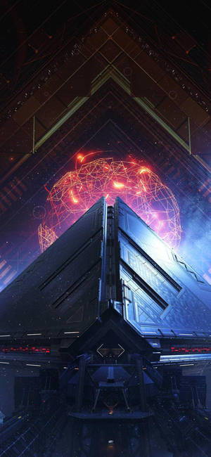 Destiny 2 Iphone Pyramidion 3D — iPhone Xs Fundal