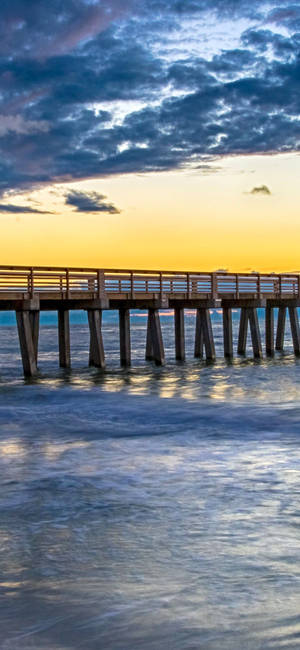 Fond de ecran digul plajă Napoli — iPhone 18 Fundal
