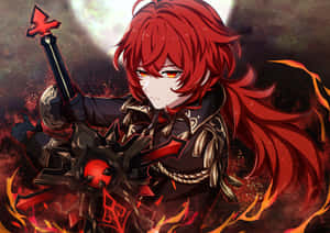 Diluc — Genshin impact GIF Fundal