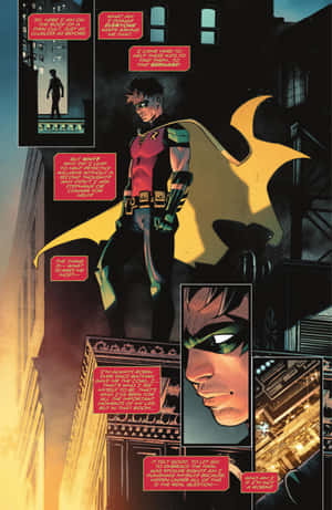 Dinamic Tim Drake în acțiune — POCO Pad Fundal