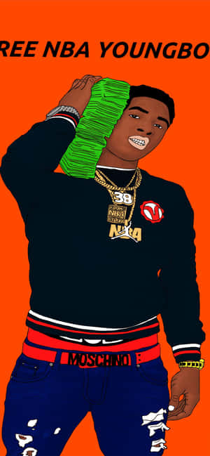 Nba Cartoon — iPhone 13 Pro Fundal