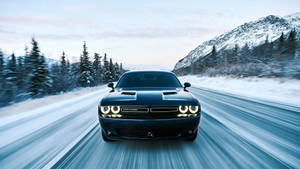 Iarnă Dodge Challenger Albastru 2017