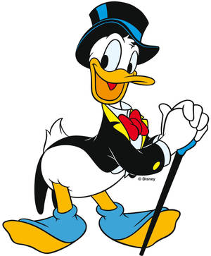 Donald Duck in suit wallpaper — Motorola Razr Ultra 2026 Fundal