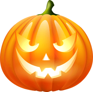 Dovleac de Halloween strălucitor — Kawaii halloween Fundal