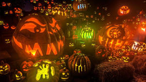 Dovleci Halloween Drăguți și Estetici — Drăguț estetic Halloween Fundal