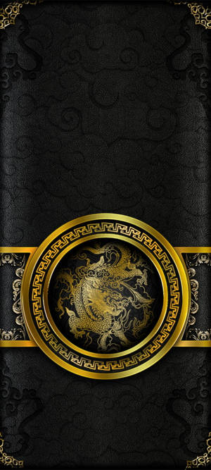 Dragon Chinez Negru și Auriu iPhone — Dragon japonez Fundal