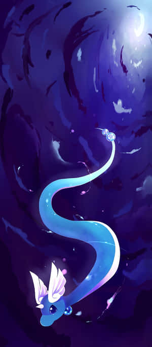 Dragonair In Water Abstract Illustration — Honor Magic V5 Fundal