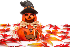 Drăguț Halloween toamnă Jack o' lantern wallpaper. — Drăguț estetic Halloween Fundal
