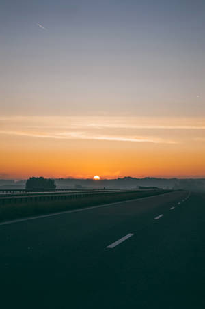 Imagine de wallpaper cu drum și vedere la cer — Zori Fundal